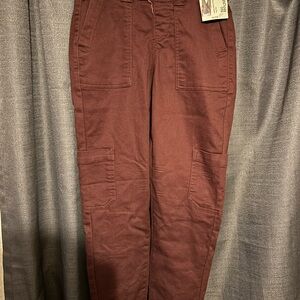 Women’s Burgundy Cargo Pants